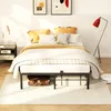 Bett 160 x 200 cm, Bettgestell mit Stauraum, Modernes Produktbild-Vorschau 1