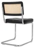 2er Set Esszimmerstühle Rattan Schwarz Modern Polster Produktbild-Vorschau 14