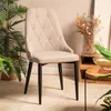 HOMLA LOUIS QUILTER Stuhl in Stoff beige 44x59x88 cm Produktbild-Vorschau 6