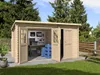 WOODTEX Naturbelassen Gartenhaus Blockbohlenhaus Aster 2 B Produktbild-Vorschau 2