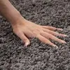 Teppich Wohnzimmer Hochflor Einfarbiges Design Langflor Produktbild-Vorschau 6