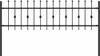 A black metal fence on a white background. Náhľad obrázku produktu