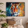 MuchoWow® - Leinwandbilder - Tiger - Tiere - Ölgemälde - Produktbild-Vorschau 2