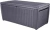 A dark gray storage box with a wicker-like texture. Produktbild-Vorschau