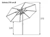 Schneider Sonnenschirm SOLESTA Ø270 cm, natur – UV-Schutz, Produktbild-Vorschau 11
