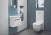 TECElux WC-Betätigungsplatte manuell, Glas weiß, Tasten Produktbild-Vorschau 2