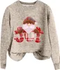 ASKSA Damen Lustige Weihnachtspullover Strickpullover Produktbild-Vorschau 1