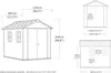 Diagrams showing the dimensions of a garden shed. Produktbild-Vorschau