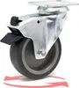 Wiltec Lenkrollen Set 2x Transportrolle Ø125mm bis 100kg Produktbild-Vorschau 2