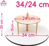 présentoir à gâteaux à 2 étages 34/24 cm Brand4Cake Voir les images du produit 2