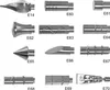 A collage of different finials for curtain rods. Produktbild-Vorschau