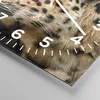 Wanduhr - Quadrat - Glasuhr - Tiere Leopard wilde Katze Produktbild-Vorschau 5