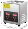 A close-up view of a VEVOR ultrasonic cleaner with dimensions shown. Voir les images du produit