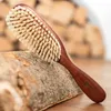 SIDCO Haarbürste Birnbaumholz weiche Naturborsten Produktbild-Vorschau 3