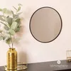 Kulaté zrcadlo v kovovém rámu, Ø 38 cm Náhled obrázku produktu 2