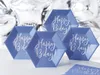 Piatto di carta Happy B'day! 20cm blu set di 6 Anteprima dell’immagine prodotto 5
