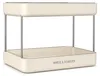 WELLHAUS - Organizador de cocina de 2 niveles, color beige, Vista previa de la imagen del producto 8