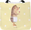 Mr. & Mrs. Panda Tote Bag Igel Wein - Gelb Pastell - Produktbild-Vorschau 1