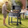 BBQ Holzkohle Grillwagen mit Deckel, Ablage und Produktbild-Vorschau 2