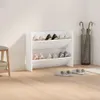 vidaXL Ścienna szafka na buty biała 80x18x60 cm materiał Podgląd zdjęcia produktu 3