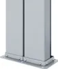The base of two grey metal posts is shown, attached to a metal plate with screws. Produktbild-Vorschau