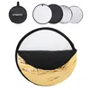 A set of 5-in-1 photography reflectors, including a carrying case, shown against a white background. Podgląd zdjęcia produktu