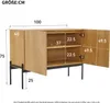A diagram of a wooden sideboard with dimensions indicated. Anteprima dell’immagine prodotto