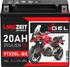 Langzeit Gel Motorradbatterie YTX20L-BS 20Ah 12V Produktbild-Vorschau 4