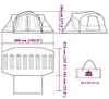 vidaXL Tipi-Familienzelt 8 Personen Grün Wasserdicht Produktbild-Vorschau 7