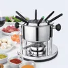 Fondue - Set aus Edelstahl 10 - tlg. Maße: Durchm. 16 x 30 Produktbild-Vorschau 2