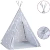 vidaXL Kinder Tipi-Zelt mit Tasche Polyester Grau Produktbild-Vorschau 1