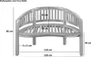Gartenbank Bananenbank Teak 120 cm 2 Sitzer BANANA Produktbild-Vorschau 7