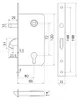 F-40 Hakenriegel Schloss für Schiebetore 72/40 mm Produktbild-Vorschau 2