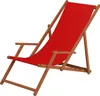 Liegestuhl rot Gartenliege Strandliege Deckchair Buche Produktbild-Vorschau 4