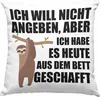 Trendation -  - Lustige Faultier Deko-Kissen mit Füllung Produktbild-Vorschau 1