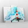 Bild auf Leinwand - Leinwandbild - Leuchtturm Wasser Produktbild-Vorschau 4