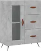 vidaXL Highboard Betongrau 69,5x34x180 cm Holzwerkstoff Produktbild-Vorschau 6