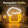 Bier Neon Schild LED, Bierglas Neon Licht mit USB und Produktbild-Vorschau 4