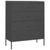vidaXL Komoda z szufladami antracytowa 80x35x101,5 cm Podgląd zdjęcia produktu 1