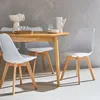 sweeek - 6 skandinavische Stühle mit Holzbeinen - Weiß Produktbild-Vorschau 7