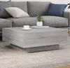 vidaXL Couchtisch Grau Sonoma 80x80x31 cm Holzwerkstoff Produktbild-Vorschau 2