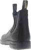 A close-up, rear view of a black leather boot. Náhľad obrázku produktu