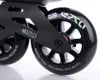 Close-up of inline skate wheels and frame. Podgląd zdjęcia produktu