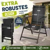 tillvex Gartenstuhl Schwarz klappbar aus Aluminium | Produktbild-Vorschau 2