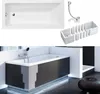 VBChome Badewanne 160 x 70 cm Weiß Acryl Wannenträger Platz Produktbild-Vorschau 1