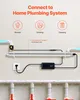 Diagram showing how a UV water purifier connects to a home plumbing system for shower, drinking, and cleaning. Náhled obrázku produktu