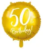 Folienballon mit Schrift 50th Birthday 45cm gold Produktbild-Vorschau 7