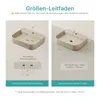 Diagrams showing dimensions and mounting options for a ceramic washbasin. Produktbild-Vorschau
