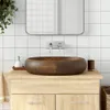 vidaXL Lavabo da appoggio marrone ovale 59x40x15 cm in Anteprima dell’immagine prodotto 2
