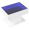 vidaXL LED konferenční stolek bílý 70x50x45 cm materiál na Náhled obrázku produktu 3